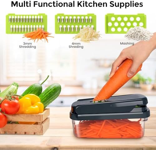 Yusshn Vegetable Chopper, 12-in-1 Food Veggie Chopper Cutter with Container