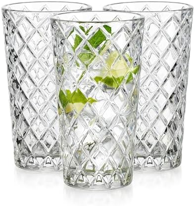 Glaver's Drinking Glasses - Set of 10-14oz. Highball Glass Cups