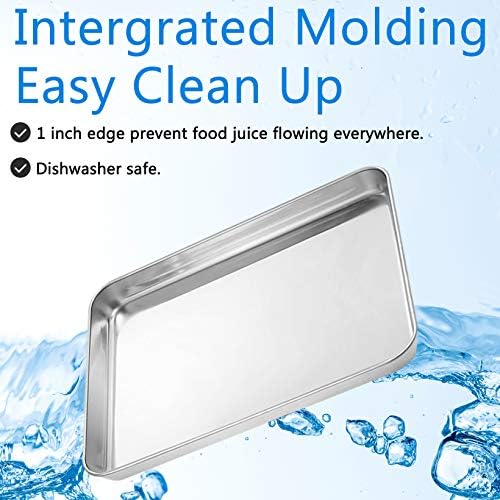 Baking Sheets Set of 5, Bastwe Stainless Steel Baking Pan Tray Cookie