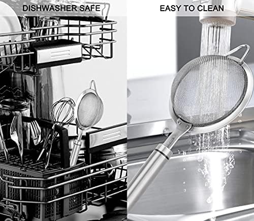 Fine Mesh Strainer with Handle Tea Sifter Stainless Steel Sieve
