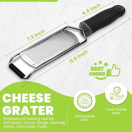 Stainless Steel Ultra Fine Cheese Grater Great for Hard Cheeses