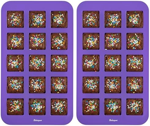 Bakerpan Silicone Brownie Pan with Dividers, Non-Stick - 1.5 Inch Set