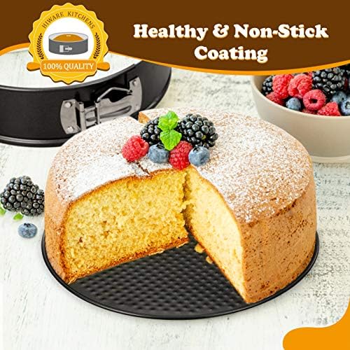 HIWARE 8 Inch Non-stick Springform Pan with Removable Bottom