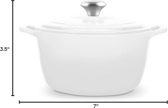 ROSSALLINI Signature Enameled Cast Iron Dutch Oven, Non-Stick Serving Pot - Image 10