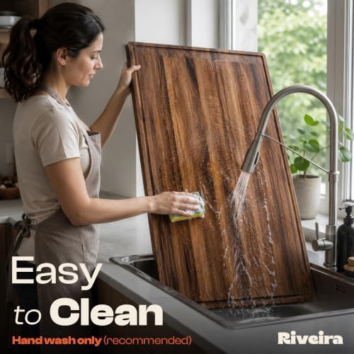 Riveira Walnut Wood Cutting Board, 36" x 24" x 1 Inch