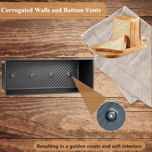 SS&CC Pullman Loaf Pan with Lid 13x4 | 2.2lb Carbon Steel Bread Pan