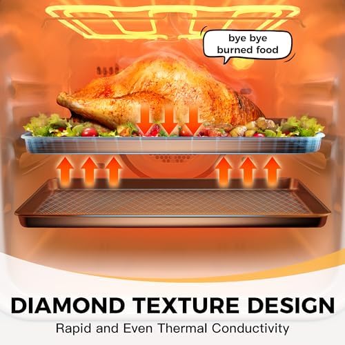 Quarter Sheet Baking Pan Nonstick - HONGBAKE Commercial Cookie Sheet