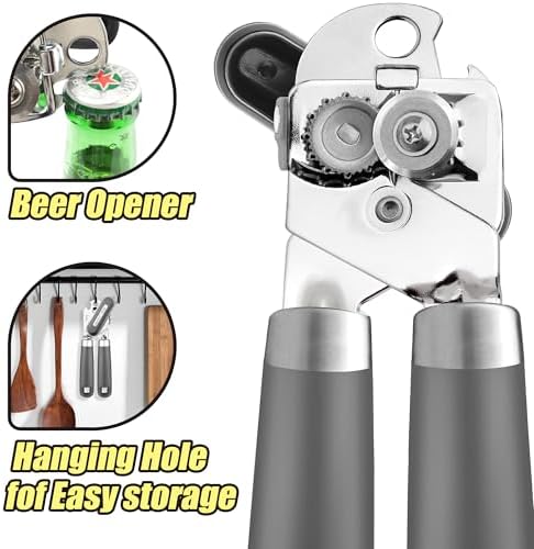Can Opener, No-Trouble-Lid-Lift Manual Handheld Can Opener with