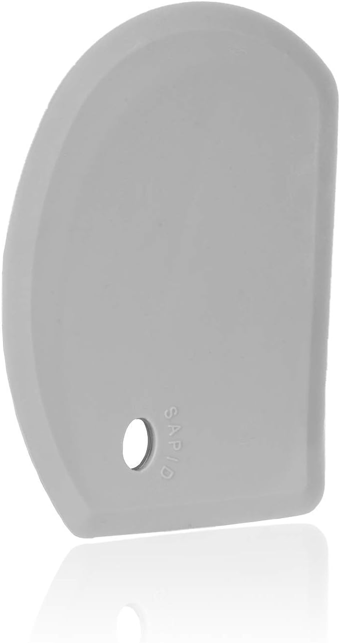 Sapid Flexible Curved Edge Silicone Bowl Scraper, Food Grade Dough Scraper by SAPID