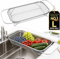 Expandable Over-the-Sink Strainer Basket, Stainless Steel in Four