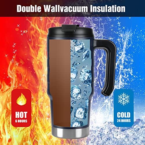 HAUSHOF 24 oz Travel Mug, Stainless Double Wall Vacuum Insulated