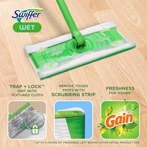 Swiffer Sweep + Mop Wet Pads Refill, Gain, 24ct