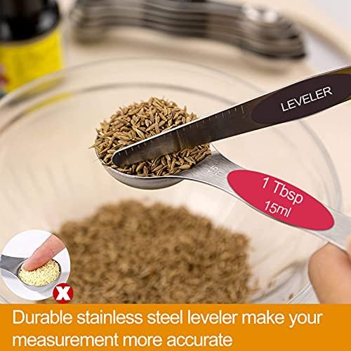 NIUTA® Magnetic measuring spoons set®, stackable on both sides