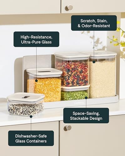 Caraway 4 qt Glass Airtight Food Storage Container with Lid