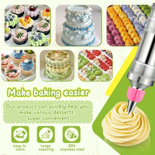 NOVANO Dessert Decorating Syringe Set, Frosting Piping Kit