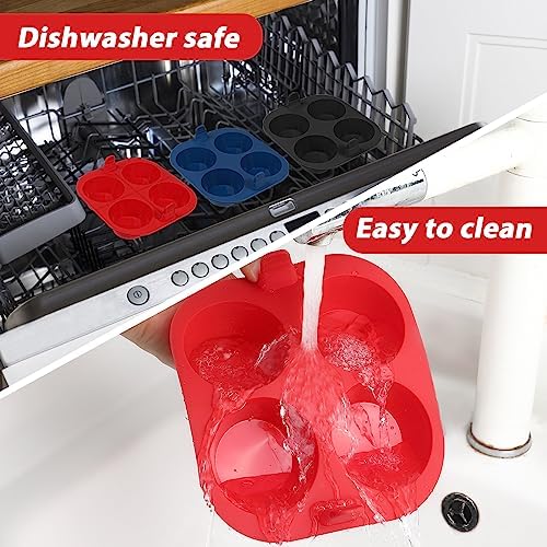 Webake 3PCS Silicone Air Fryer Muffin Pan for Baking 4 Cavity Air