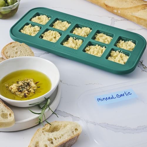 Souper Cubes 2 Tbsp Silicone Freezer Molds with Lids, Kale, 2-Pack