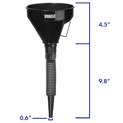 Automotive Flex Funnel with Hose & Mesh Filter – Wide Mouth Oil Funnel - Image 6