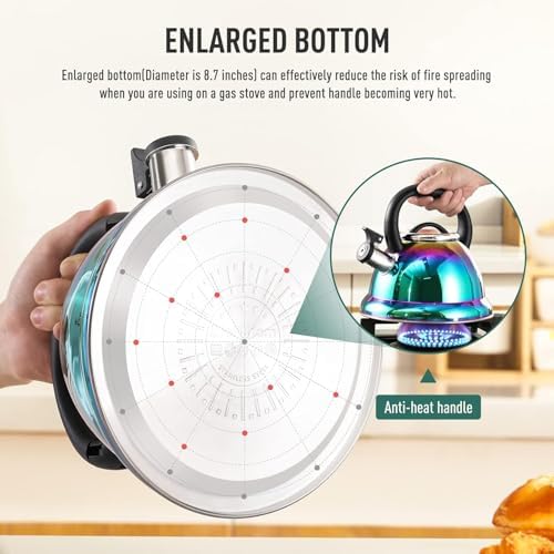 3.7QT 316 Stainless Steel Whistling Tea Kettle