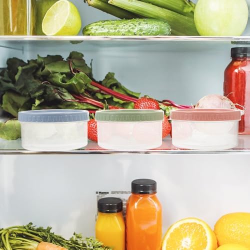 6pcs Airtight Round Vegetable Nut Pudding Storage Containers for