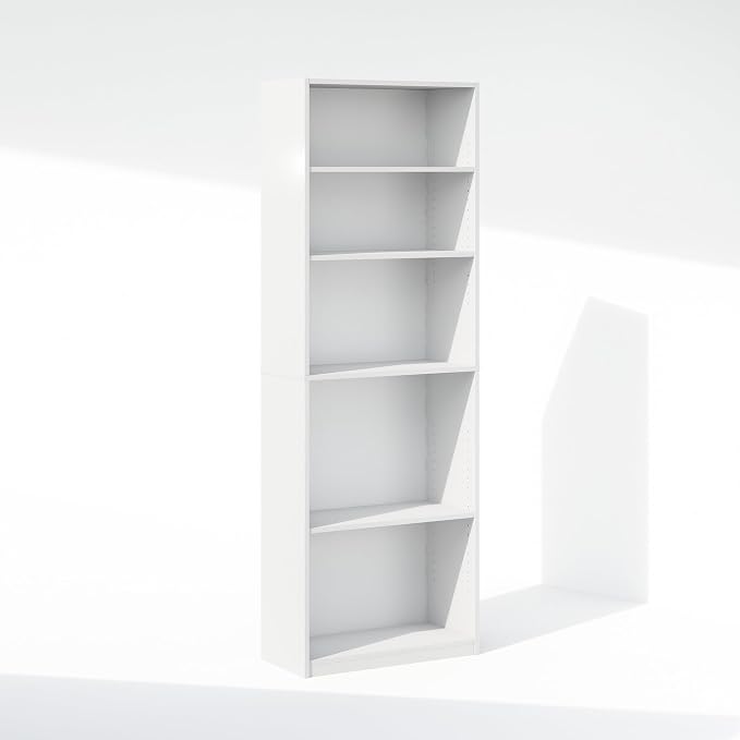 Furinno Reed Closet Organizers and Storage, 5-Tier Closet Organizer, Open Shelf - Image 3