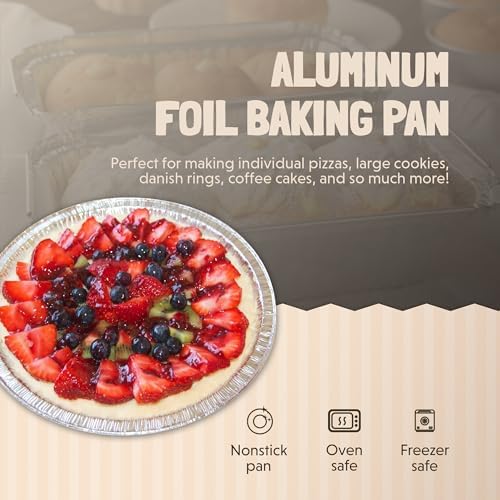 D&W Fine Pack Disposable 7 Inches Round Aluminum Foil Individual Pizza