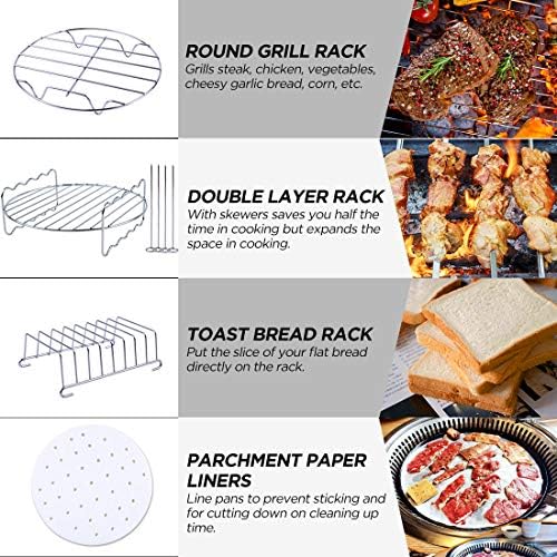 Air Fryer Accessories, Set of 12 Fit for 5.3Qt and Larger Air Fryer
