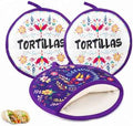 Lyellfe 3 Pack Tortilla Warmer Pouch, Microwave Oven Freezer Safe