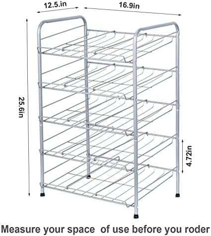 MOOACE Can Rack Organizer, 5 Tier Can Storage Dispenser Holds up to 60