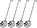 4 Pcs 3 oz 10.55 Inch Silver Stainless Steel 201 Long Handle Cooking Spoon by TSNAMAY