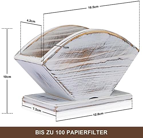 ANBOXIT Coffee Filter Holder, Farmhouse White