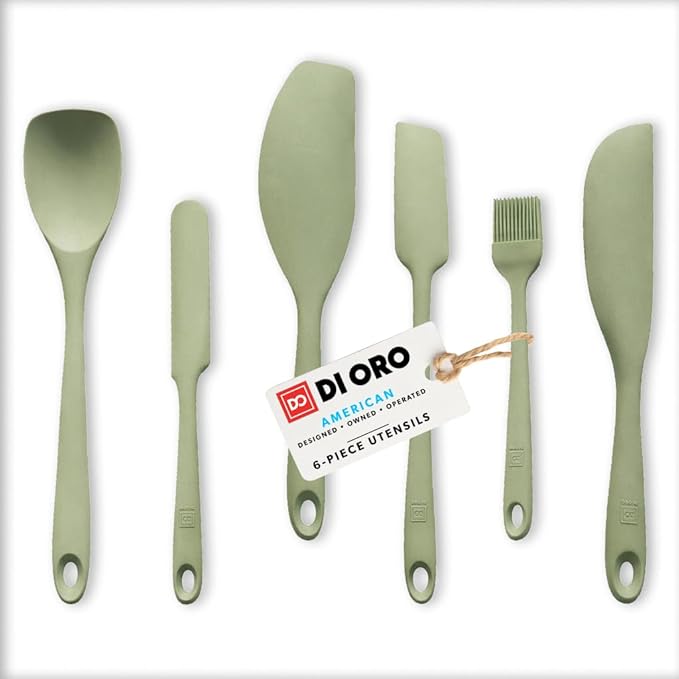 DI ORO 6-Piece Silicone Spatula Set by DIORO
