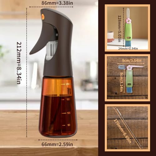 200ml Brown Glass Olive Oil Sprayer