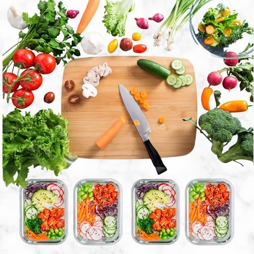 ECOBERI Glass Food Storage Containers with Lids, Meal Prep, Lunch