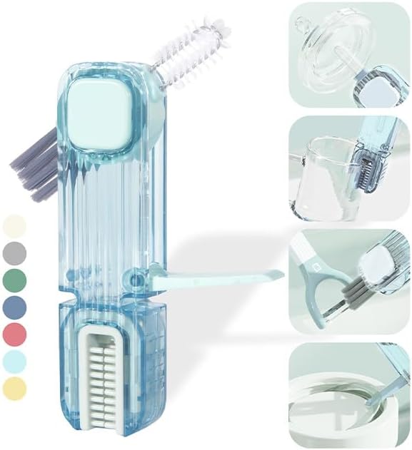 VIDONIO 4 in 1 Cup Lid Gap Cleaning Brush, Mutipurpose Tiny Silicone Cup Holder by VIDONIO
