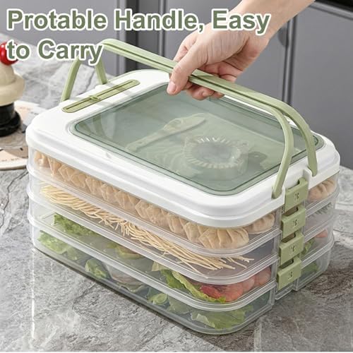 Plastic Cookie Storage Containers Airtight,4-Layer Cookie Carrier