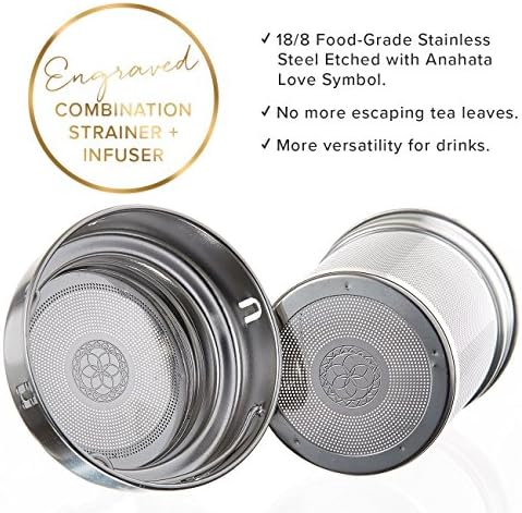 Sacred Lotus Love Insulated Bamboo Tea Travel Tumbler with Infuser