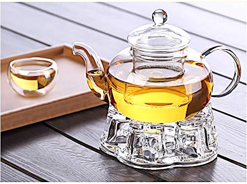 Sun's Tea Universal Solid Crystal Glass Ultra Clear Teapot Warmer