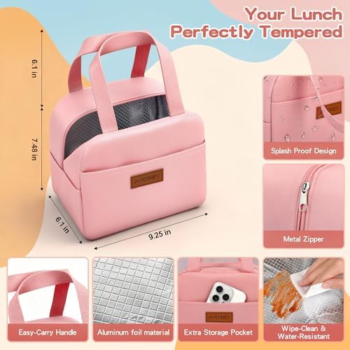 Bento Box with Lunch Bag, 1100ml, Pink