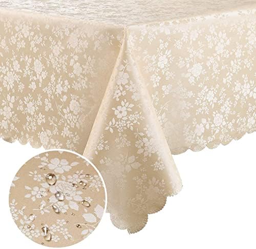 Smiry Rectangle Waterproof Heavy Duty Vinyl Tablecloths, 60 x 84 Inch