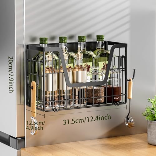 2-Pack Magnetic Fruit Basket Shelf for Refrigerator