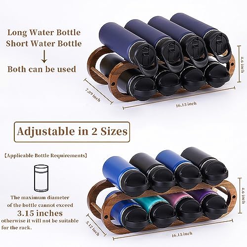 Navtcow Wine Rack and Water Bottle Organizer 2 in 1 for Cabinet and