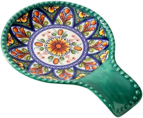 Glowworm Ceramic Spoon Rest for Stove Top, 7.7 Inch Coffee Spoon