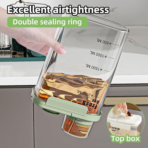 Airtight Rice Storage Container,with Pour Spout & Measuring Cup