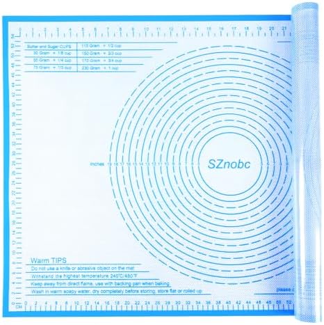 Silicone Pastry Mat, 36 x 24 Inch, with Measurements