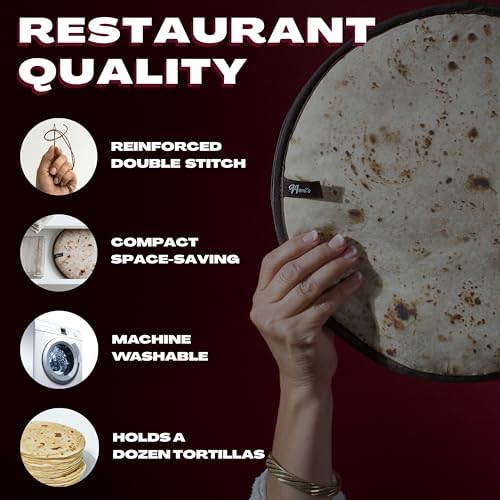 Mami's Tortilla Warmer Co. | 12” JUMBO PREMIUM MICROWAVABLE & WASHABLE