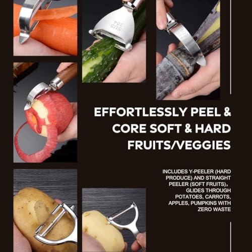 Swivel Vegetable Peeler Set – 2 Pack (Straight & Y-Type), Ultra Sharp