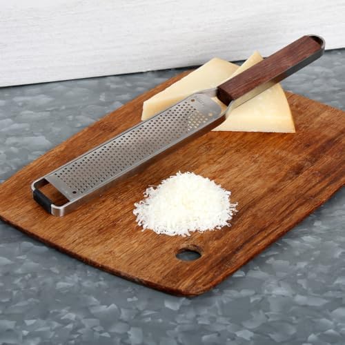 Microplane Master Series Wood Handle Stainless Steel Zester Grater