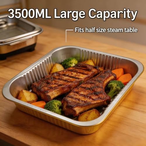 Gold Aluminum Foil Baking Pans 9"×13" with Lids