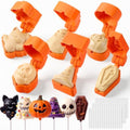 6 Pcs Halloween Cake Pop Mold with 200 Sticks Halloween